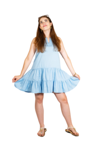 AIRYAIRY BLUE DRESS - LILY BREEZE CLOTHING