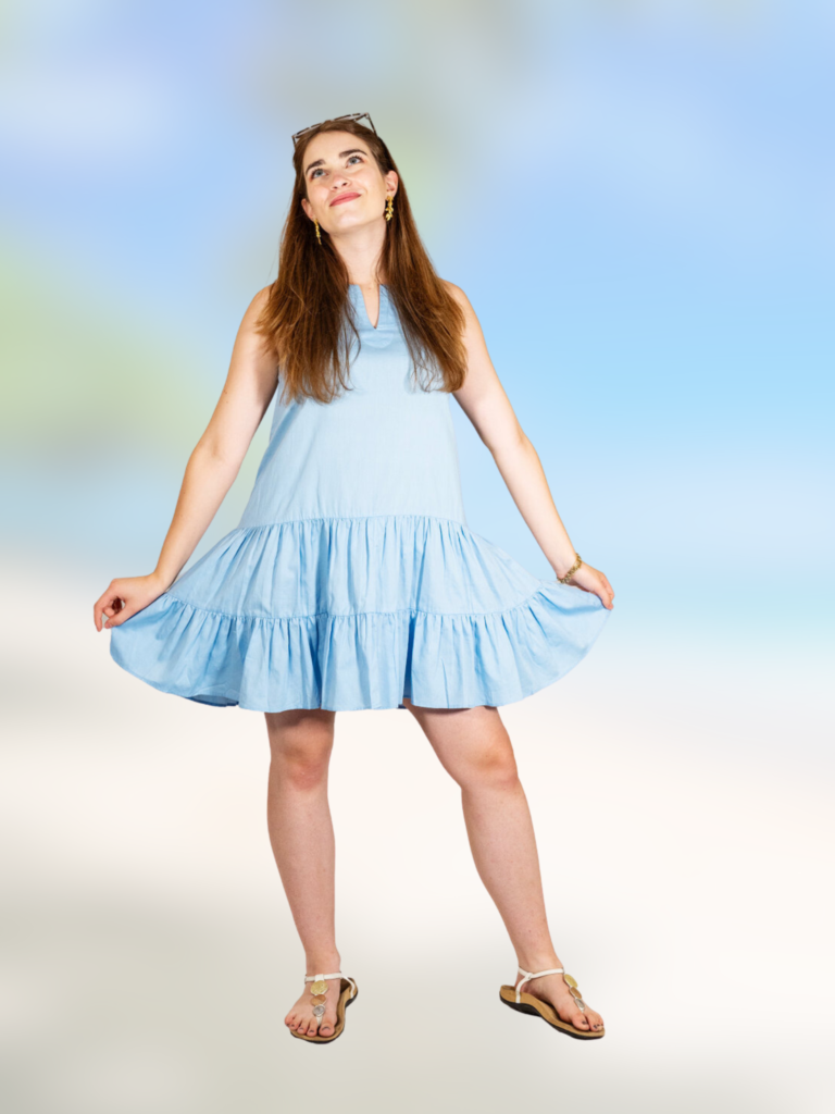 AIRY BLUE DRESS- LILY BREEZE CLOTHING